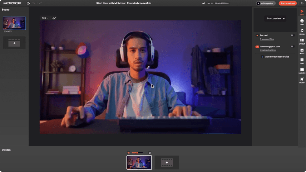 Web-based Free Live Streaming Software - Mobizen Studio